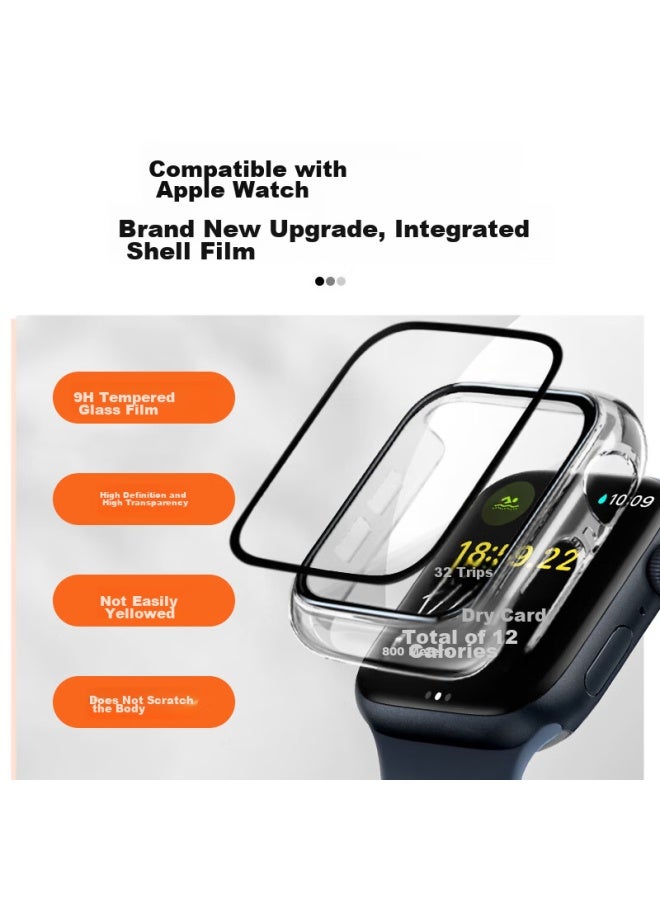 Wei Qiantu Weiqiantu Compatible With Apple Watch Protective Case Film, Suitable For Apple Iwatch Ultra 2/s9/8/7/se, Tempered Glass Film, Full Screen, Shockproof Case Film Integrated - 40mm - Image 2