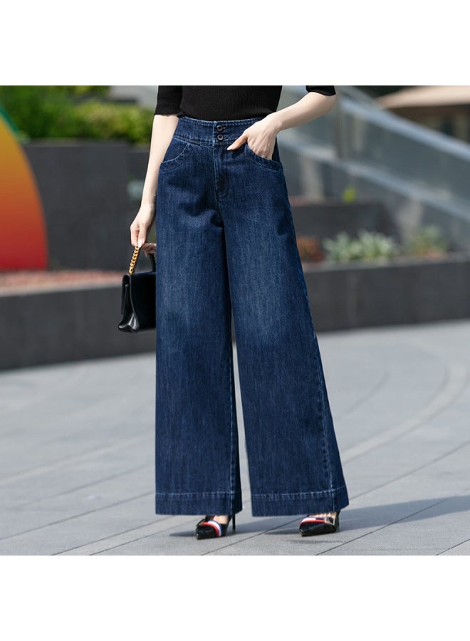 High Waist Wide Leg Pants Jeans Women's Plus Size Arrival Cropped Short Loose Straight Leg Pants Women's Pants Spring And Autumn 