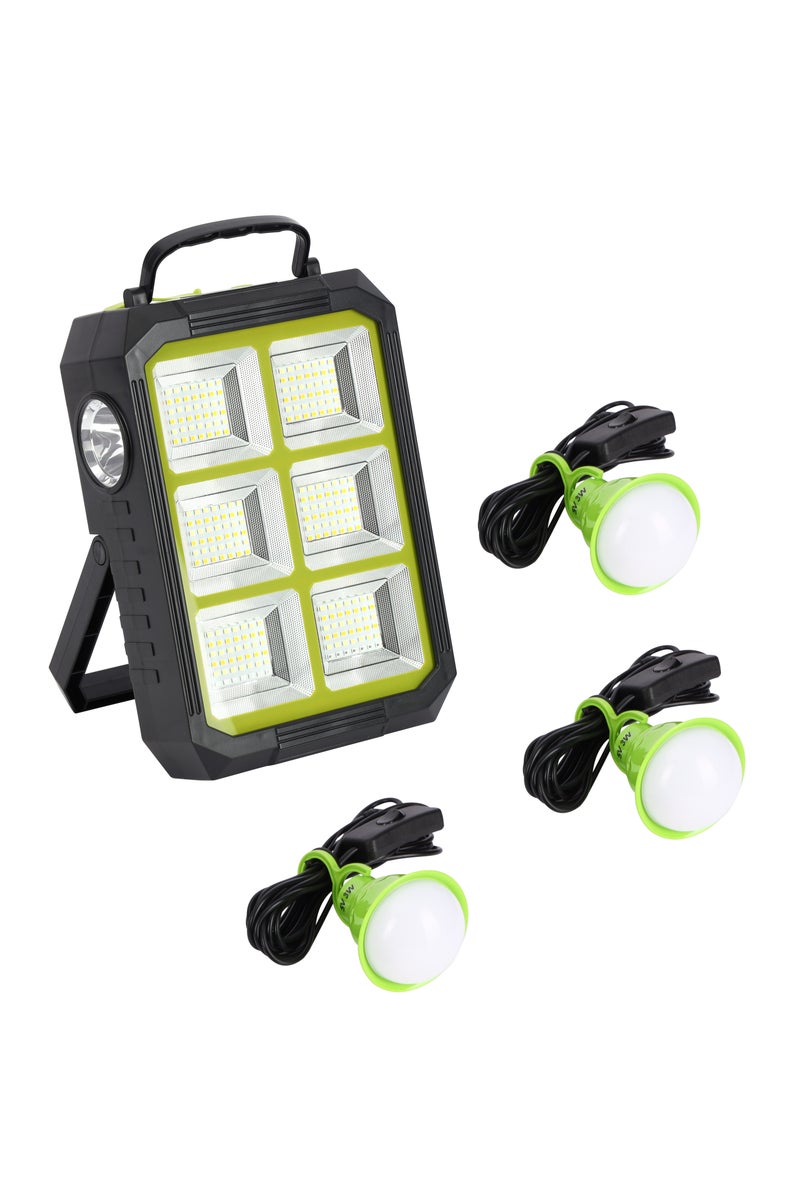 GEEPAS Solar Charging Floodlight 300 W | 5400 mAh Lithium Battery, High Performance 252 Pc LED, USB & Solar Powered | GWL51097 - Image 1