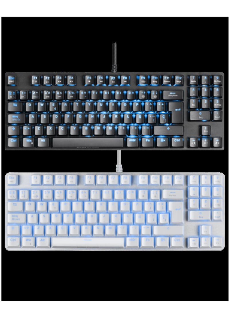 MARS GAMING - MKREVO PRO RGB Mechanical TKL Full Keyboard, OUTEMU SQ BLUE, PORTU - Image 1