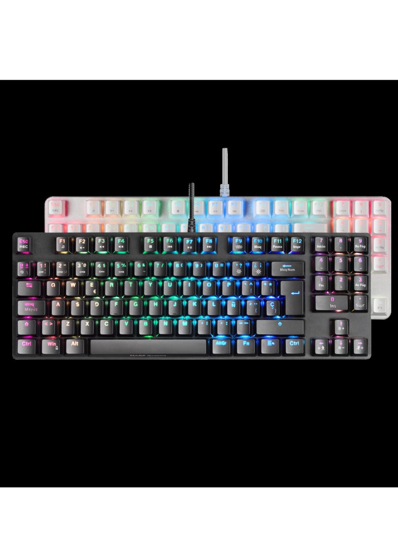 MARS GAMING - MKREVO PRO RGB Mechanical TKL Full Keyboard, OUTEMU SQ BLUE, PORTU - Image 1