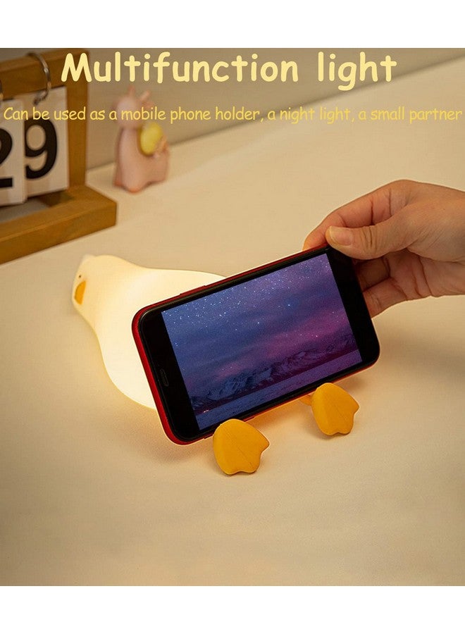 ZENDURE ضوء الليل على شكل بطة زيندور LED، بطة مضيئة لطيفة، ضوء ليلي سيليكون قابل للتعتيم، مصباح لمسة قابل لإعادة الشحن بجانب السرير للرضاعة الطبيعية للأطفال، ديكور غرفة الأطفال هدية - Image 5