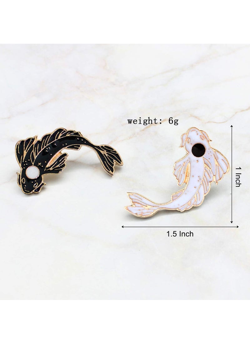 SYOSI Enamel Lapel Brooches Pin Set, 2PCS Lovely Colorful Fish Brooch, Cute Cartoon Pins for Backpacks Clothes Bags Jackets Hat Jewelry DIY Accessories, Gift for Women Girls - Image 5