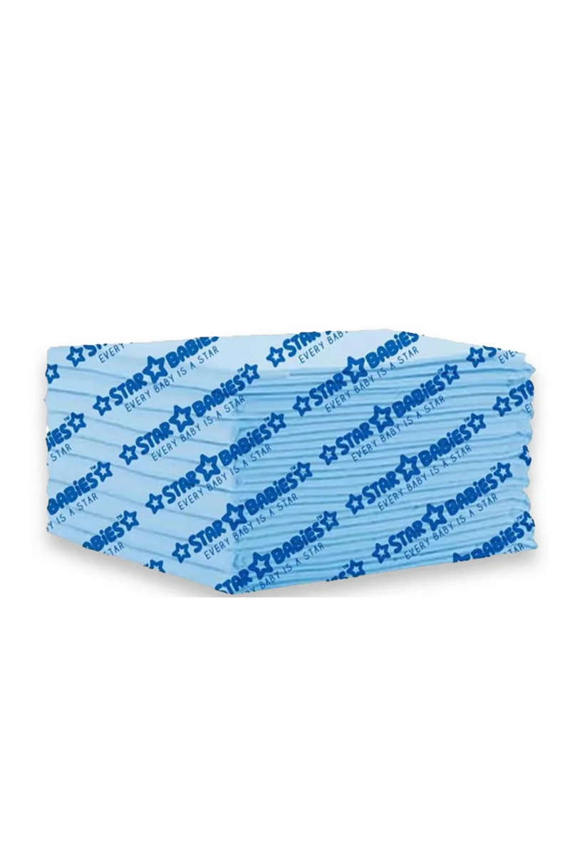 ستار بيبيز Star Babies - Disposable Changing Mats - Blue - 33x45 cm - 20 Pcs