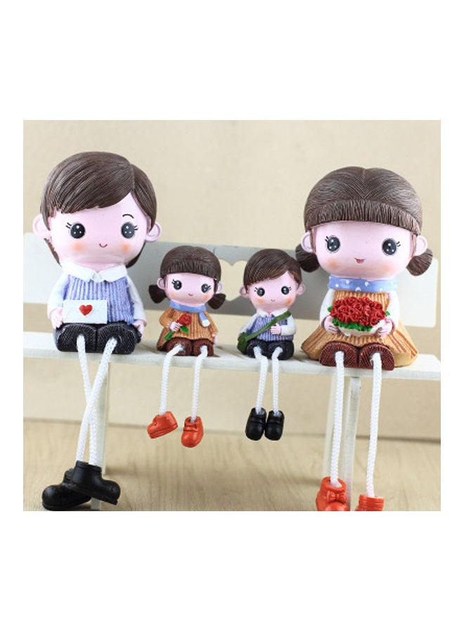NIBEMINENT A Family Of Four Hang Doll Handicraft Ornaments Multicolour