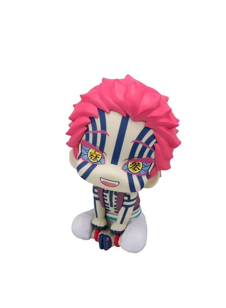 general Demon Slayer desktop decoration Akaza head movable Q version model toy gift for family and friends - Image 4