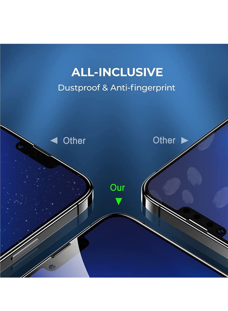BORTONY Pack of 2 iPhone 14/13/13 Pro Privacy Full Coverage Screen Protector Anti-Spy Tempered Glass Film Edge to Edge Protection Case Friendly for Apple iPhone 14/13/13 Pro 6.1-Inch - Image 4