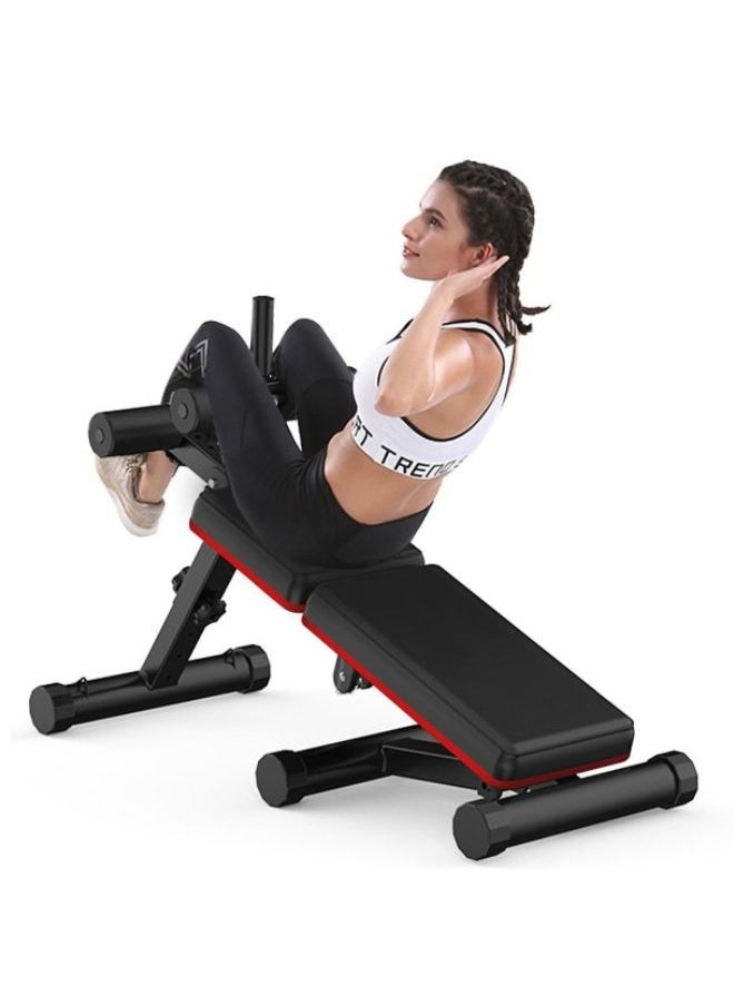 ULTIMAX - Foldable Sit-Up Abdominal Back Extension Strength Training Exercise Bench Multi Workout Bench, Adjustable Height And Angle, Suitable Legs, Hands, Whole Body Sport Weight Capacity- 440Lbs - Image 1