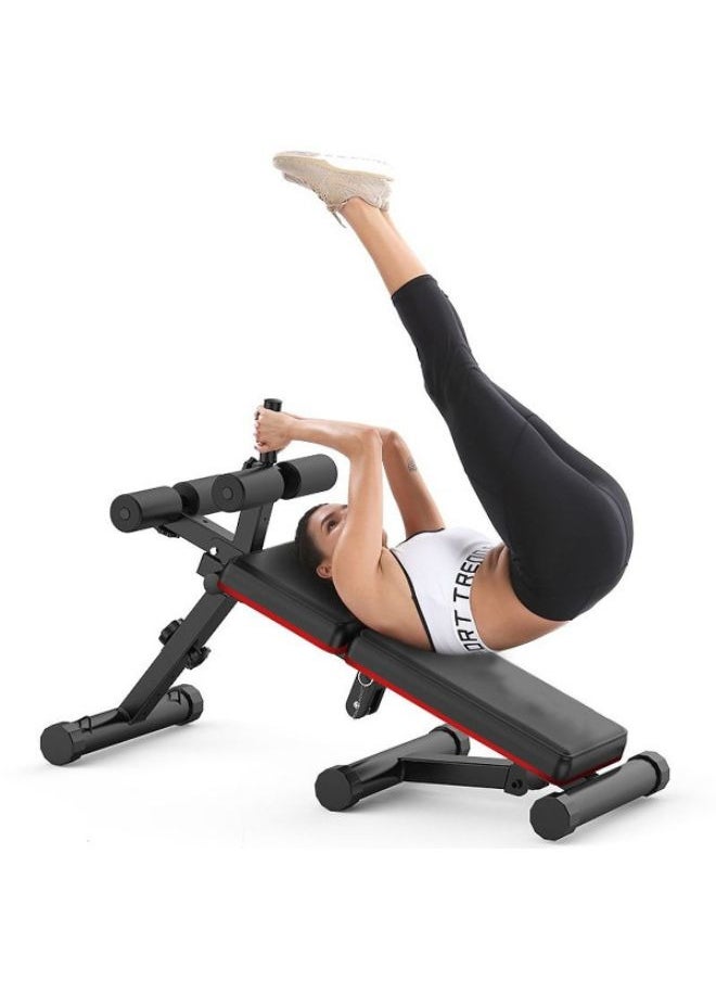 ULTIMAX - Foldable Sit-Up Abdominal Back Extension Strength Training Exercise Bench Multi Workout Bench, Adjustable Height And Angle, Suitable Legs, Hands, Whole Body Sport Weight Capacity- 440Lbs - Image 1
