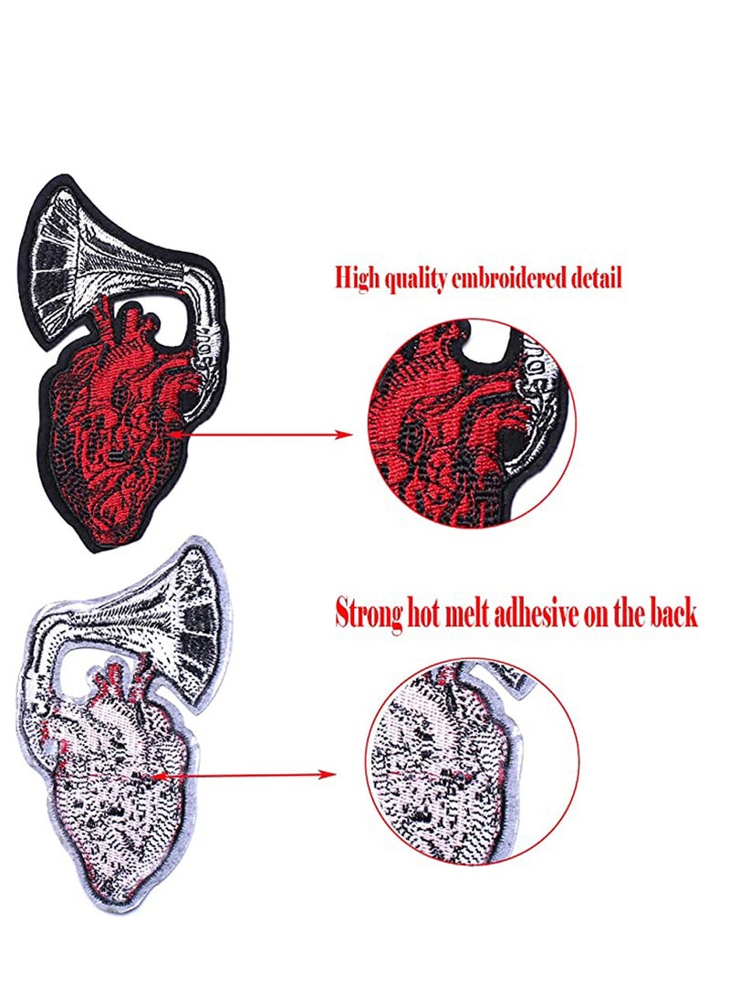 Excefore Pack of 5 Let My Heart Be Heard Patches, Embroidered Iron On/Sew On Patches, Cute Applique Patches for Clothing, Jackets, Hats, Backpacks, Jeans - Image 4