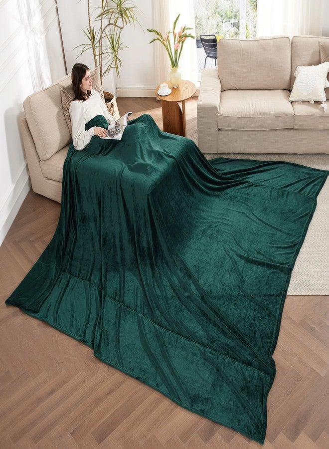 Bedsure GentleSoft Oversized King Big Blanket 120"x120" - Extra Large Soft Blankets for Bed, Sofa, Couch, Travel, Camping, Party, Giant Huge Throws, 10'x10', Dark Green - Image 2