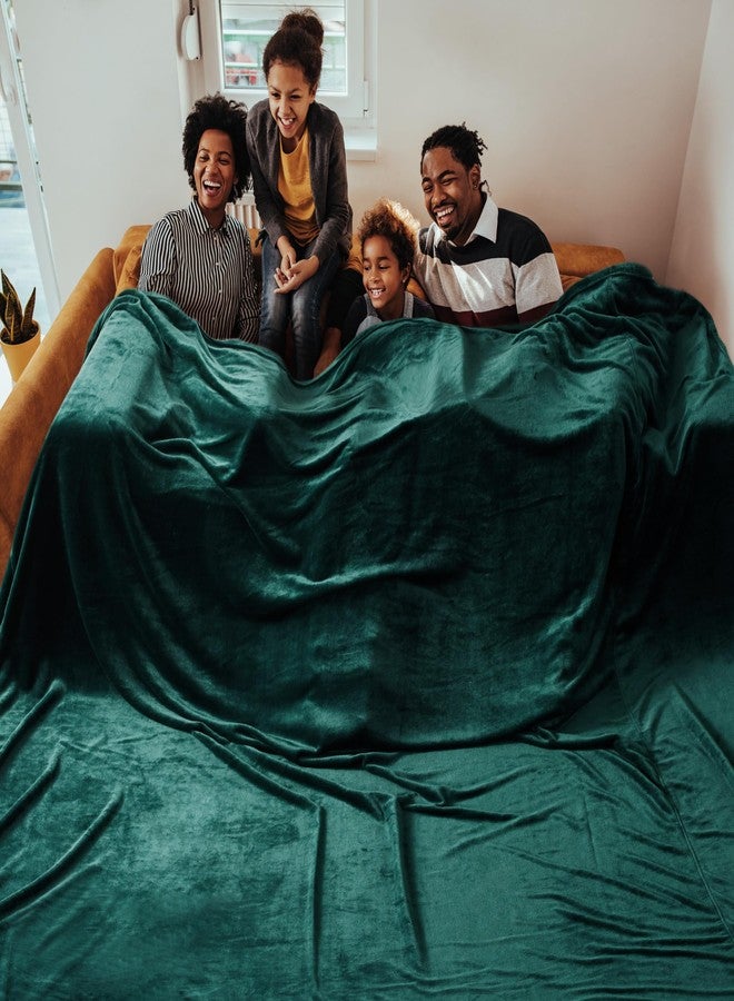 Bedsure GentleSoft Oversized King Big Blanket 120"x120" - Extra Large Soft Blankets for Bed, Sofa, Couch, Travel, Camping, Party, Giant Huge Throws, 10'x10', Dark Green - Image 1