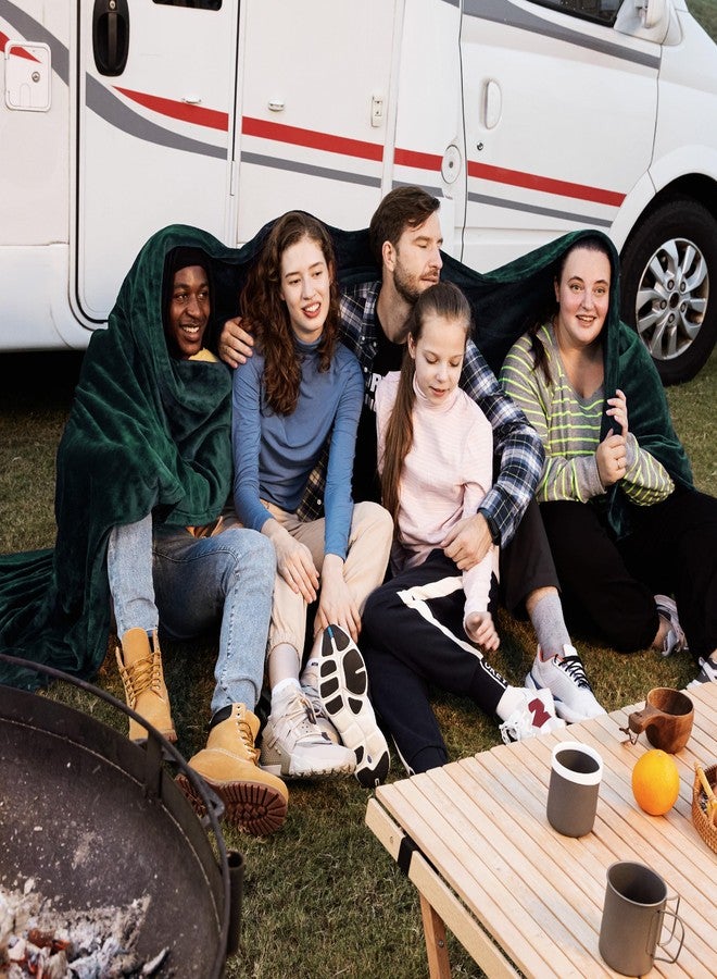 Bedsure GentleSoft Oversized King Big Blanket 120"x120" - Extra Large Soft Blankets for Bed, Sofa, Couch, Travel, Camping, Party, Giant Huge Throws, 10'x10', Dark Green - Image 3