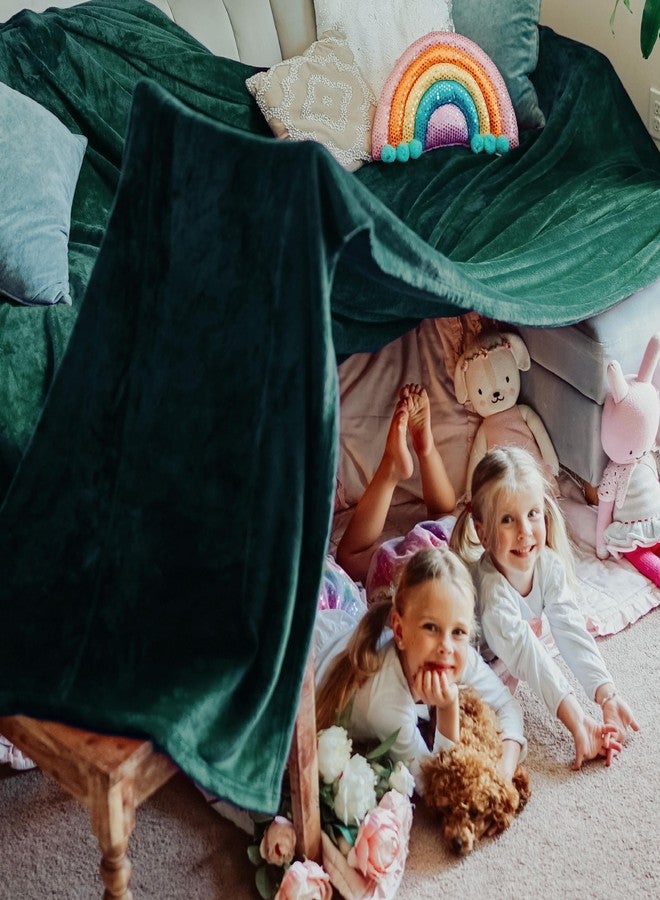 Bedsure GentleSoft Oversized King Big Blanket 120"x120" - Extra Large Soft Blankets for Bed, Sofa, Couch, Travel, Camping, Party, Giant Huge Throws, 10'x10', Dark Green - Image 4