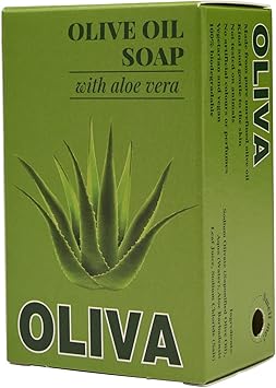 oliva صابون زيت الزيتون أوليفا مع الألوة فيرا مهدئ مرطب غني بمضادات الأكسدة للعناية بالبشرة 12 × 100 جرام بار - Image 3