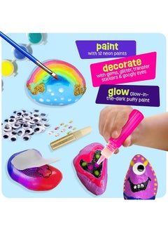 Kids Rock Painting Kit - Glow in The Dark - Arts & Crafts Easter Gifts for Boys and Girls Ages 6-12 - Craft Activities Kits - Creative Art Toys for 6, 7, 8, 9, 10, 11 & 12 Year Old Kids - pzsku/Z6761AE6180EC227DB5D0Z/45/_/1729416988/6b116427-428e-48e8-b2f7-46590afbeb7a