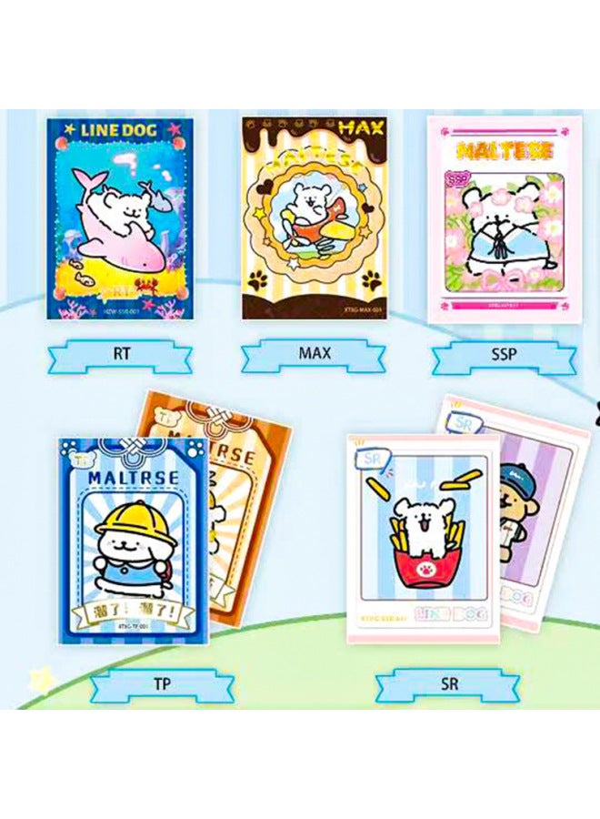 Internet Red Line Puppy Card Full Thickness Card Line Puppy Collection Card Classic Version Deluxe Version Flash Card Toy-Color:Line Puppy [deluxe Edition, 30 Packs Of 90 Sheets In A Box]  - Image 5