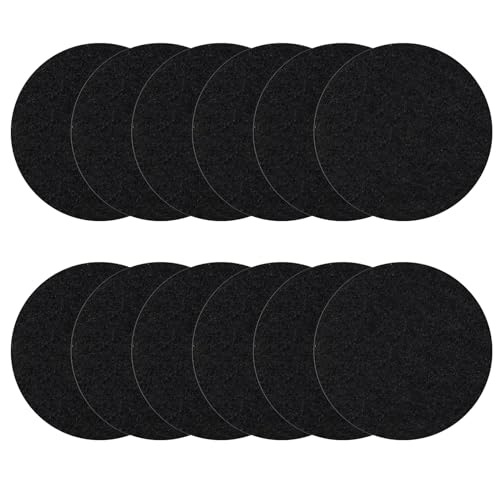 ENLOY 6.5 Inch Kitchen Compost Bin Filters Charcoal Replacement, ENLOY 12 Pack Charcoal Filters for Countertop Home Bucket, Longer Lasting Round Extra Thick Activated Charcoal - Image 1