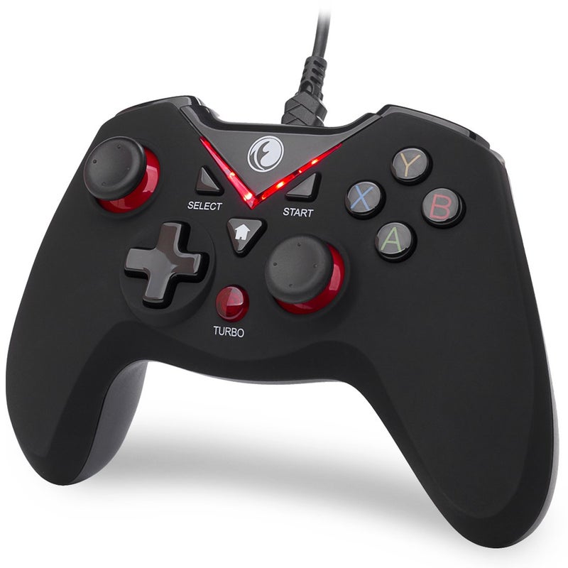 IFYOO V-one Wired USB Gaming Controller Gamepad Joystick for PC (Windows XP/7/8/10/11) & Steam & Android & PS3 - Red - Image 1