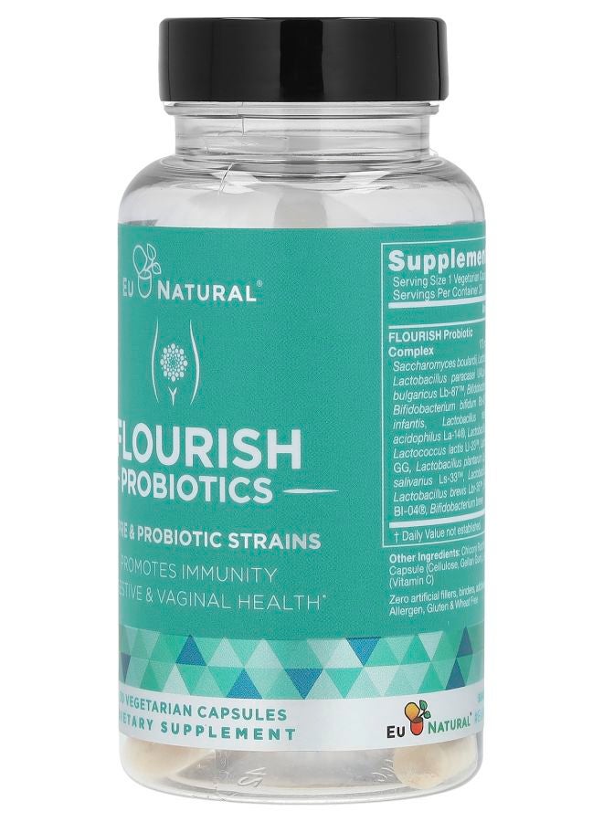 Eu Natural Flourish Probiotics 30 Vegetarian Capsules - Image 2