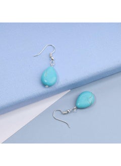 Boho Turquoise Teardrop Earrings Silver Turquoise Eardrop Earrings Blue Gemstone Dangle Earrings Vintage Drop Hook Earrings Jewelry For Women And Girls - pzsku/Z6761CEAE39488BA158C4Z/45/_/1707975319/934edb5a-af58-4aac-8010-bf138f52f89e