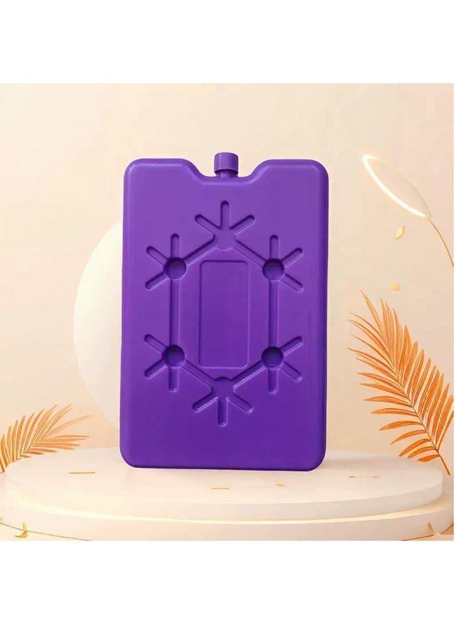 4 قطع من أكياس الثلج لصندوق الغداء، أكياس المجمد فائقة الرقة القابلة لإعادة الاستخدام، مدة طويلة للمبردات، كيس بارد للعمل، نزهة. الحفاظ على الطعام طازج، تصميم خفيف الوزن لسهولة الحمل الأرجواني - Image 2