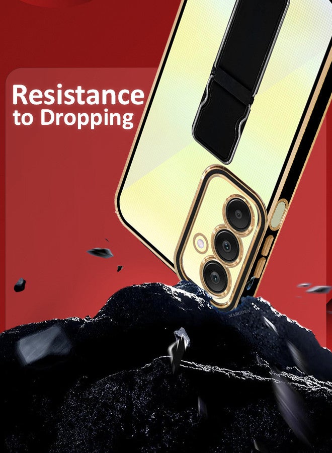 Samsung Galaxy A25 Case Electroplated Edge Case with Kickstand Soft Shockproof Protective Case Cover Full Camera Protection Raised - Image 3