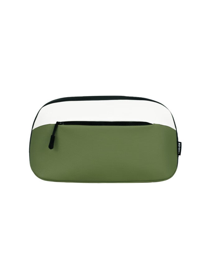 Tarion Tulingle Water-resistant Multifunctional Portable Parioned Storage Bag Compatible With Dji Pocket 3 Photography Accessories Digital Storage Bag White And Green Color Block