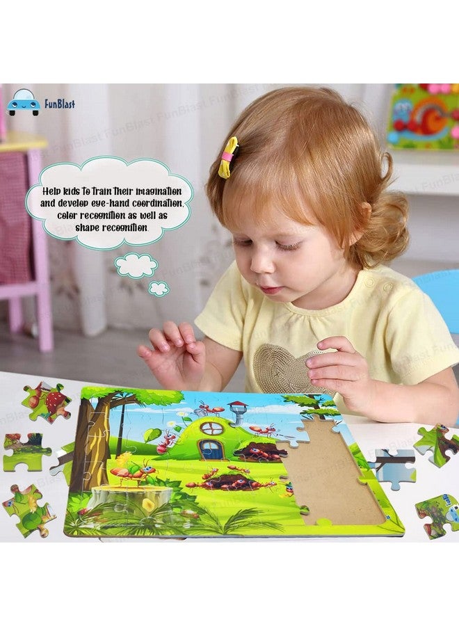فنبلاست ألغاز فن بلاست للأطفال - 35 قطعة من ألغاز الحشرات للأطفال من سن 3 إلى 5 سنوات، ألغاز ألواح الأكريليك، ألغاز أرضية للأطفال، ألعاب ألغاز تعليمية وتعليمية (نملة) - Image 5