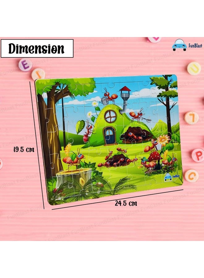 فنبلاست ألغاز فن بلاست للأطفال - 35 قطعة من ألغاز الحشرات للأطفال من سن 3 إلى 5 سنوات، ألغاز ألواح الأكريليك، ألغاز أرضية للأطفال، ألعاب ألغاز تعليمية وتعليمية (نملة) - Image 2