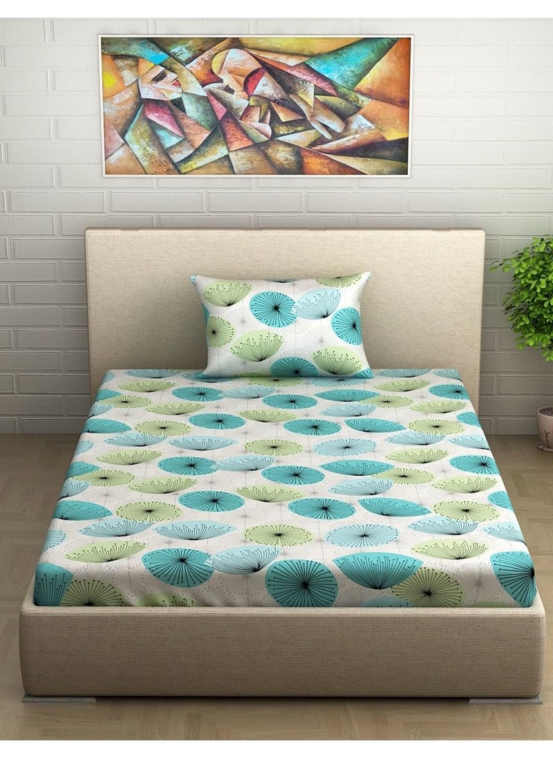 راهالايف طقم شرشف سرير مفرد مسطح مكون من قطعتين (شرشف سرير فردي مقاس 160×230 سم + غطاء وسادة مقاس 50×75 سم من البوليستر) بتصميم متنوع ولون مناسب لغرفة نوم الأطفال  - Image 1