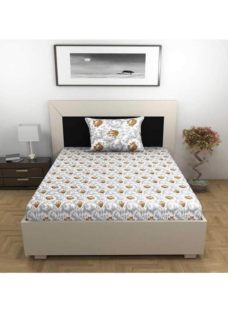 راهالايف طقم شرشف سرير مفرد مسطح مكون من قطعتين (شرشف سرير فردي مقاس 160×230 سم + غطاء وسادة مقاس 50×75 سم من البوليستر) بتصميم متنوع ولون مناسب لغرفة نوم الأطفال  - Image 5