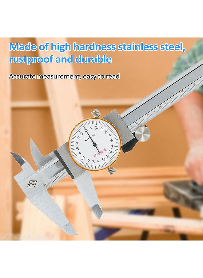 Generic Industrial Dial Calipers High Precision Stainless Steel Vernier Caliper 0-150mm 0.02mm Shockproof Metric Measuring Tool  - Image 4