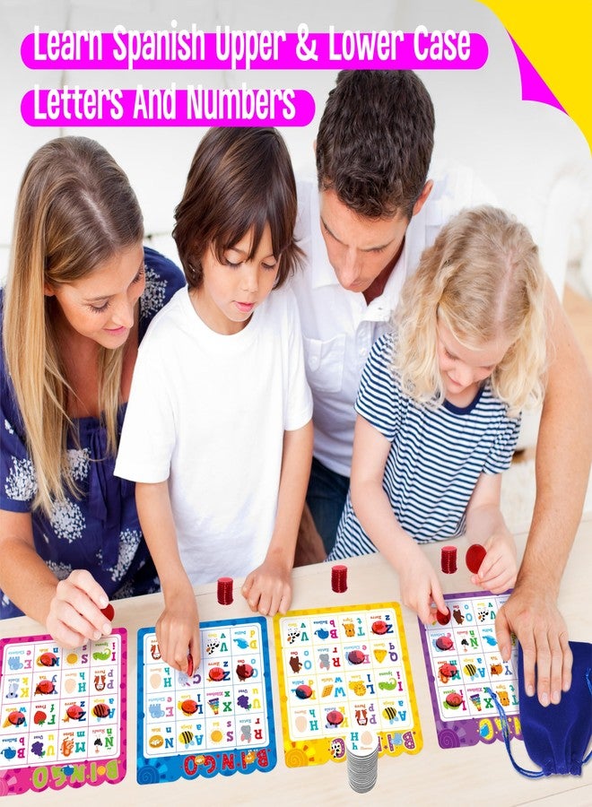 SpriteGru Spanish Bingo Game, 12 Bingo Board Spanish Letters, Numbers & Words Vocabulary Game, Early Educational Toys for Learning - Ages 4 and up, Perfect for Classroom & at Home (Up to 12 Players) - Image 5
