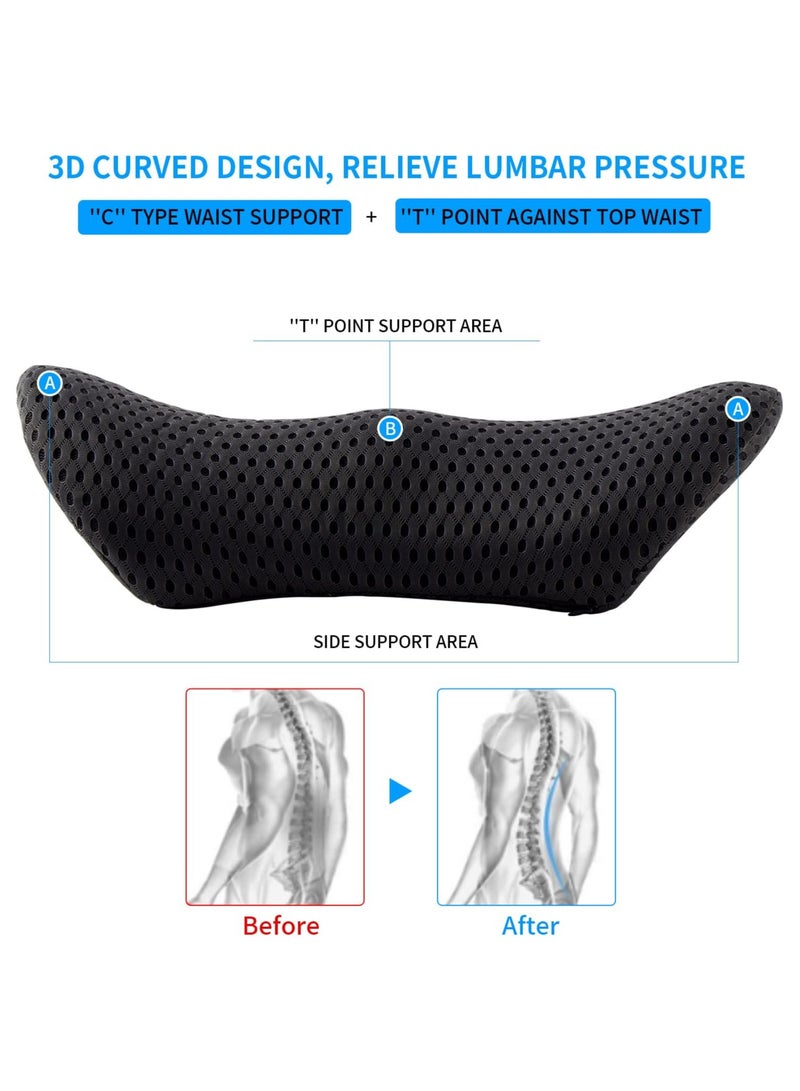 Lumbar Support Pillow -MemoryFoam Lumbar Pillow for Low Back Pain ReliefErgonomic Streamline Lumbar Pillow for CarSeat, Office Chair, Recliner and Bed - Image 3