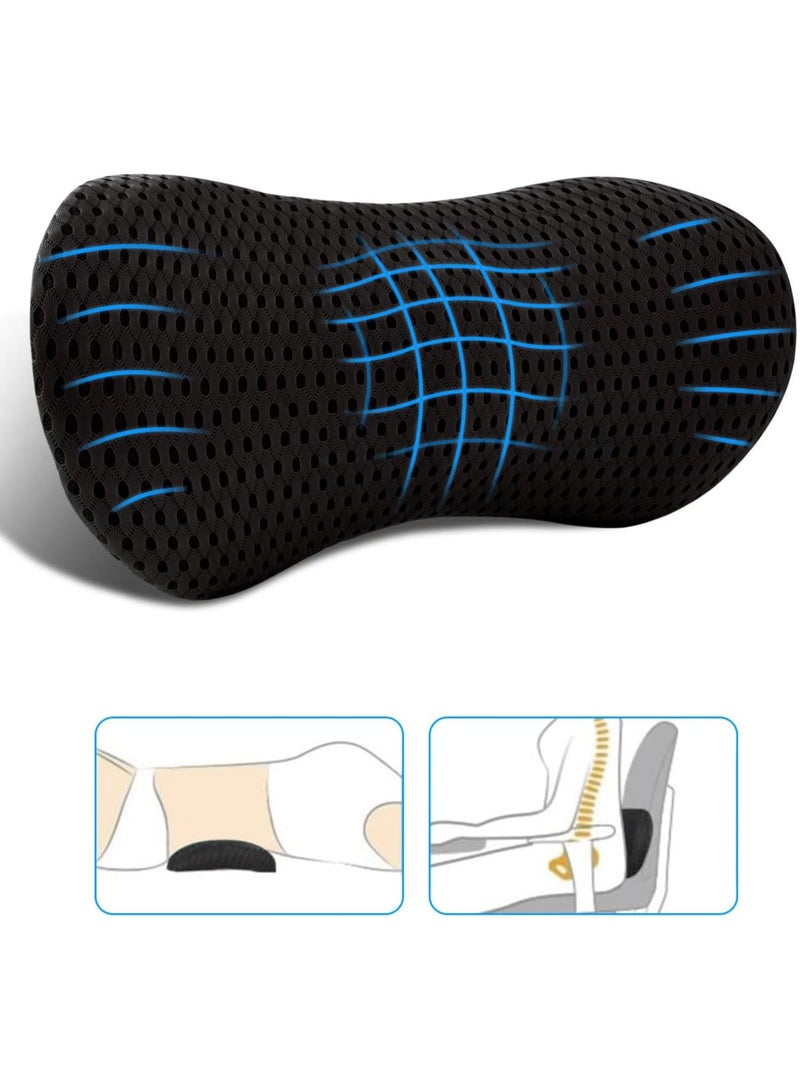 Lumbar Support Pillow -MemoryFoam Lumbar Pillow for Low Back Pain ReliefErgonomic Streamline Lumbar Pillow for CarSeat, Office Chair, Recliner and Bed - Image 1