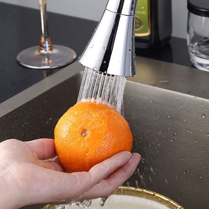 ONICORN ONICORN 360degree Sprayer Head Rotatable Water Bubbler Sprayer Head Kitchen Aerator Extender SplashProof 2 Water Flow Sprayer Modes Water Saving FaucetF Short Without Nozzle - Image 2