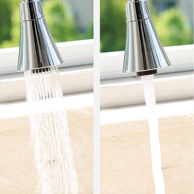 ONICORN ONICORN 360degree Sprayer Head Rotatable Water Bubbler Sprayer Head Kitchen Aerator Extender SplashProof 2 Water Flow Sprayer Modes Water Saving FaucetF Short Without Nozzle - Image 5
