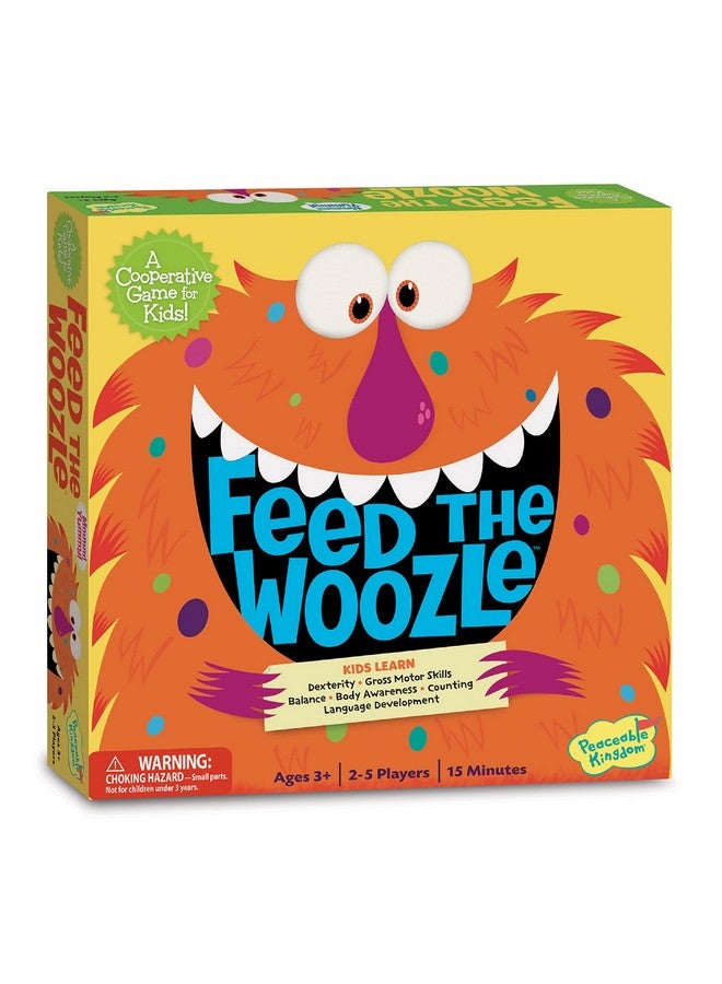 Peaceable Kingdom Feed The Woozle Cooperative Game for 2 to 5 Kids Ages 3+ - Learn Social Skills While Completing Physical Challenges - Image 1