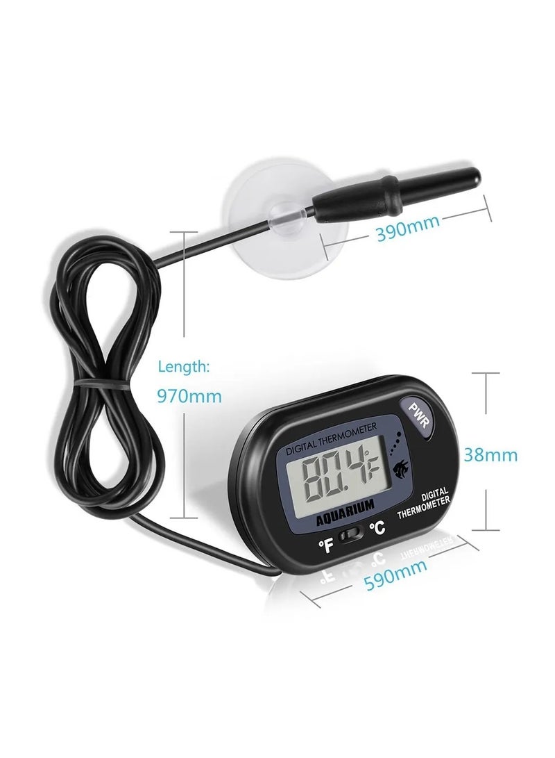 Aquarium Tank Electronic Thermometer Waterproof LCD Digital Display - Image 2