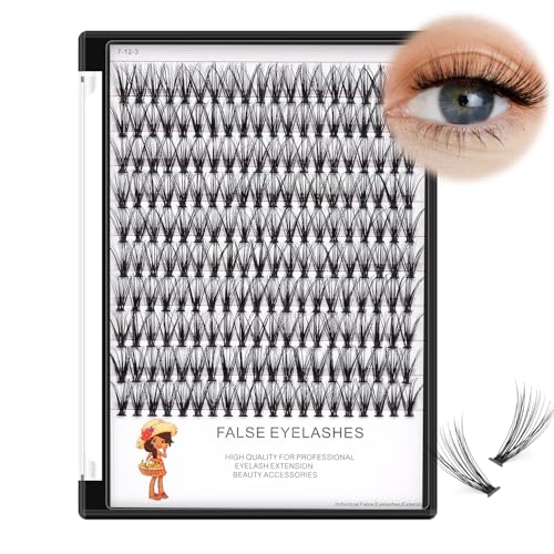 BODERMINCER 20D 820mm To Choose 8101214mm MIX14161820mm Mixed Individual Cluster Eyelashes False Eyelash Extensions Individual Eyelash Bunche DIY at Home 20D18mm - Image 2