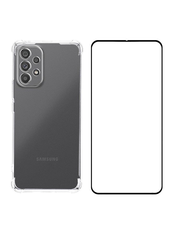 CATANES 2 Pack For Samsung Galaxy A73 Case and Screen Protector Ultra Thin TPU Gel Mobile Phone Flexible TPU Shockproof Anti-Scratch Bumper Transparent Cover - Image 2