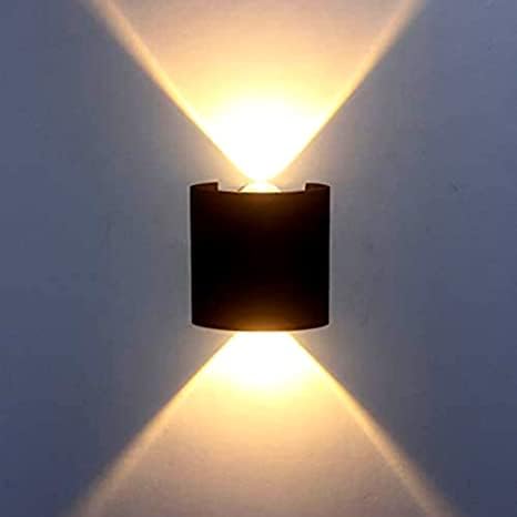 PIXORA Metal 2 Watts 2 Ray Oval Warm White Color Up Down Led Outdoor Indoor Ip65 Exterior Wall Step Light Fixture Waterproof Lamp - Image 1