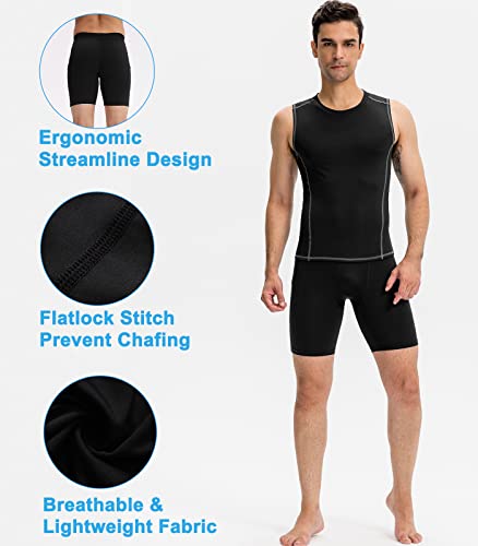 SPVISE Black Compression Shorts Men Cool Dry Spandex Sports Shorts Athletic Workout Running Performance Baselayer Underwear - Image 4