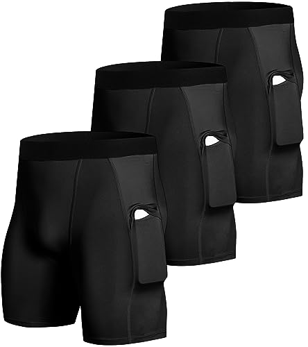 SPVISE Black Compression Shorts Men Cool Dry Spandex Sports Shorts Athletic Workout Running Performance Baselayer Underwear - Image 1