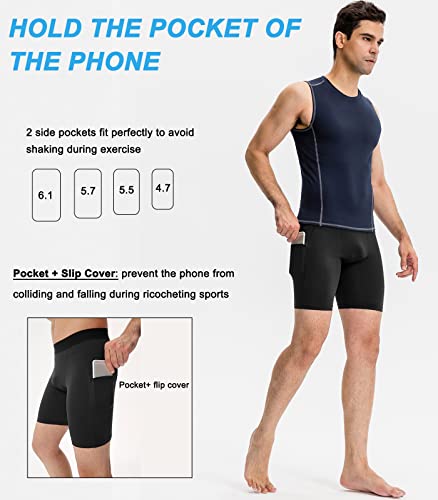 SPVISE Black Compression Shorts Men Cool Dry Spandex Sports Shorts Athletic Workout Running Performance Baselayer Underwear - Image 3