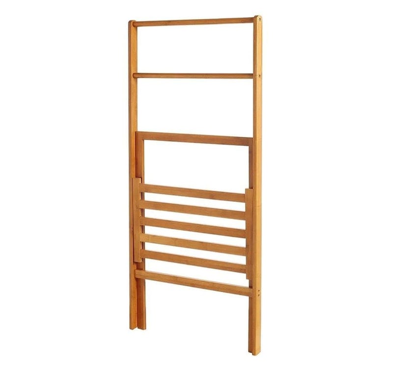 Generic Bamboo 3-Tier Towel Ladder - Natural Wooden Rack for Bathroom, Bedroom - TH-6 - Image 5
