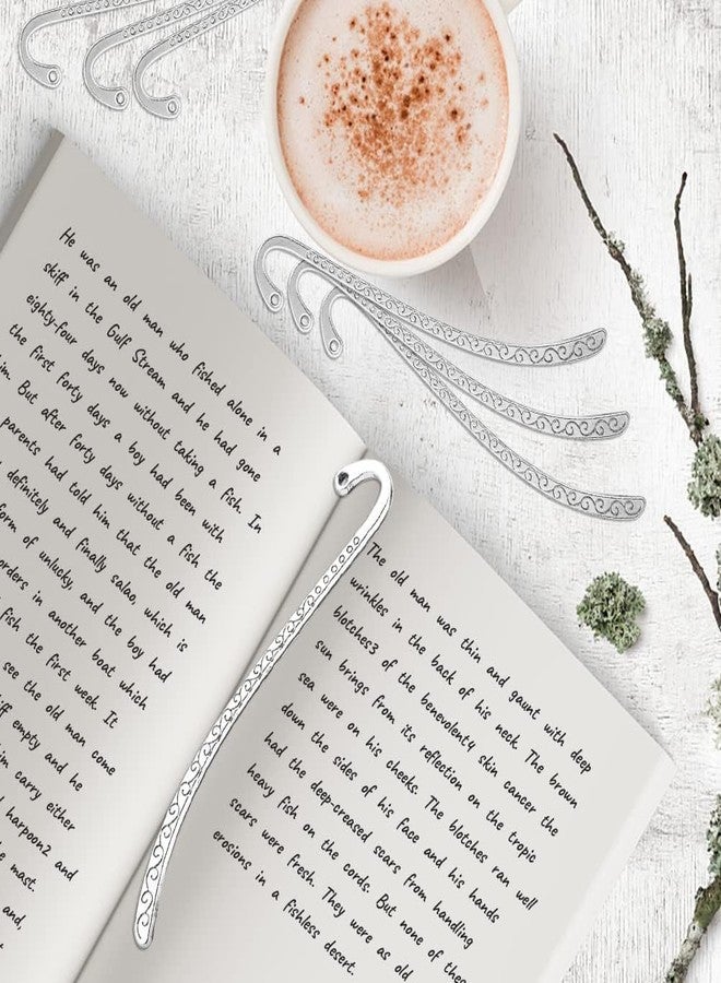 مجموعة MAEATHOO المكونة من 20 قطعة من فواصل الكتب المعدنية، خطافات شعر، خطافات فضية عتيقة منحوتة مع حلقات، فواصل كتب معدنية منقوشة، دلايات لصنع المجوهرات - Image 2