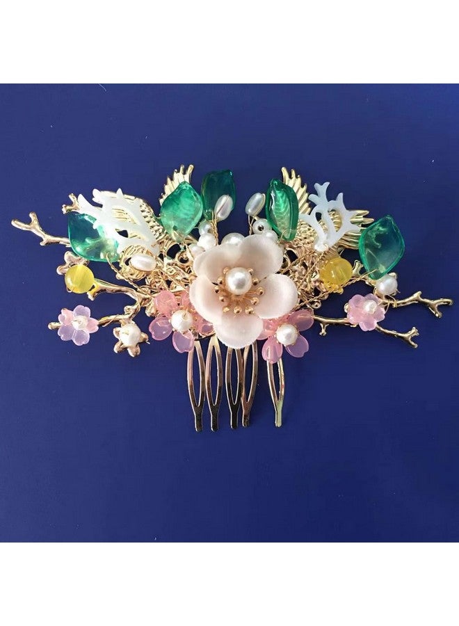 Engjajo Set of 1 Alloy Hair Sticks Pins Long Tassel Eyebrow Pendant Hanfu Chinese Hair Comb Set Hairpin Pink, Blue - Image 3