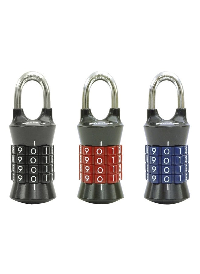 Master Lock Locker Lock Set Your Own Combination Padlock, 3 Pack, Colors May Vary, 1535EC3 - Image 1